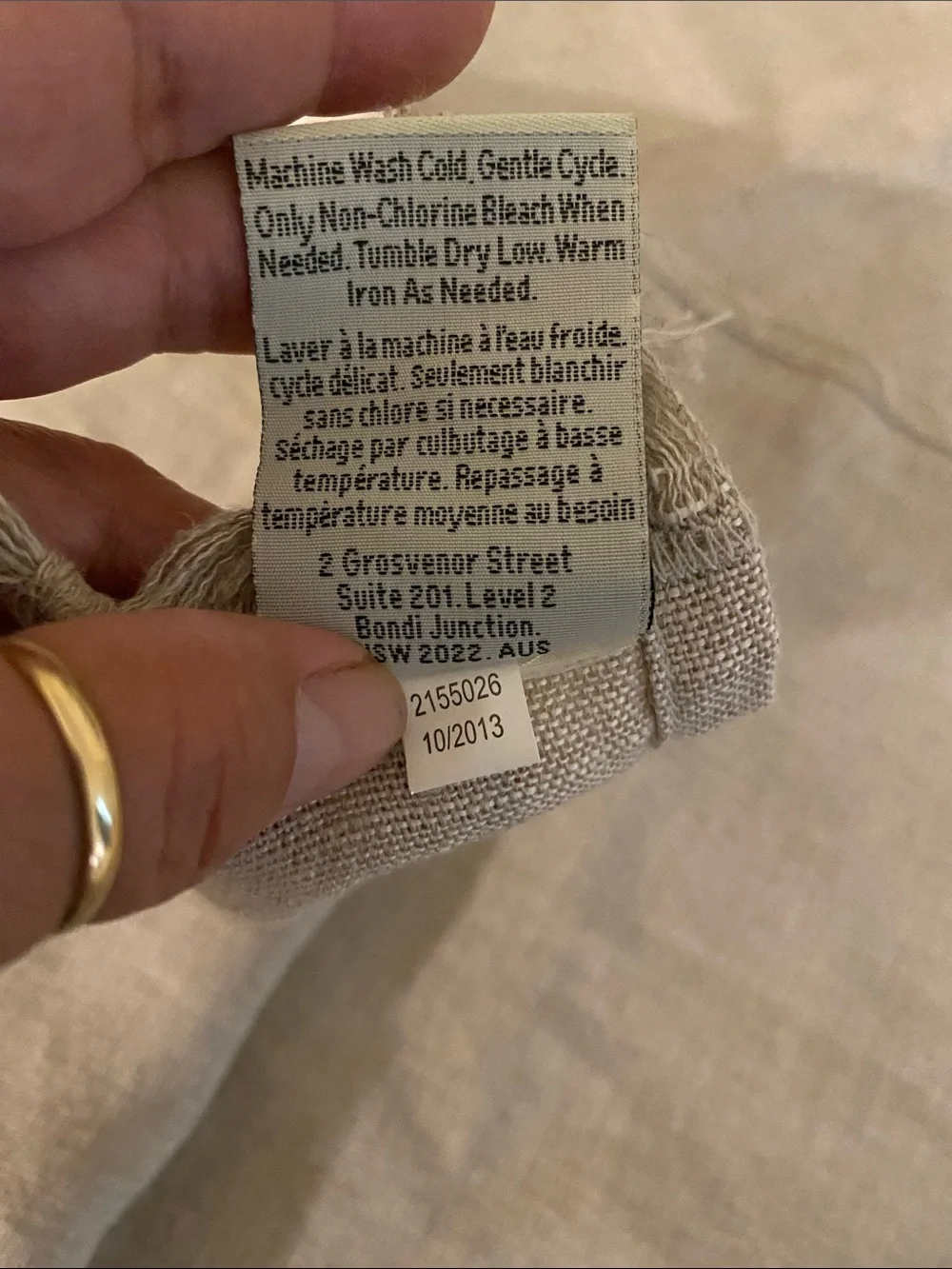 Pottery Barn Soft Gray Linen Fringe Table Runner